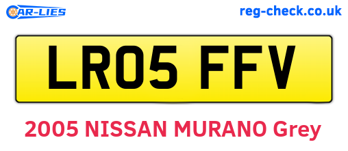 LR05FFV are the vehicle registration plates.