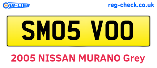 SM05VOO are the vehicle registration plates.