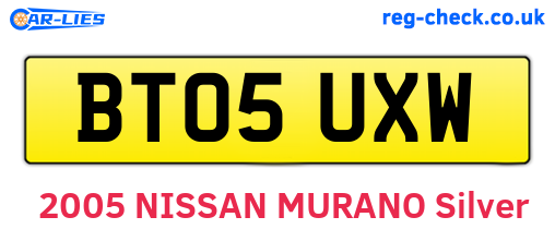 BT05UXW are the vehicle registration plates.