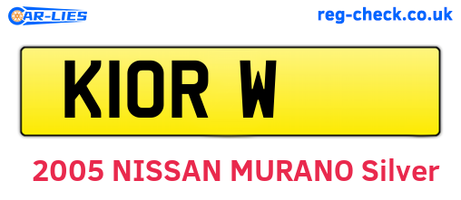 K1ORW are the vehicle registration plates.