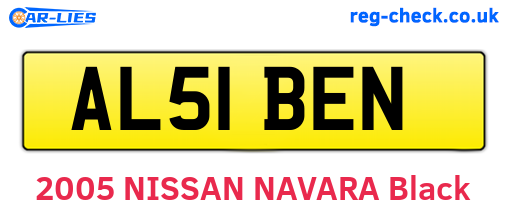 AL51BEN are the vehicle registration plates.