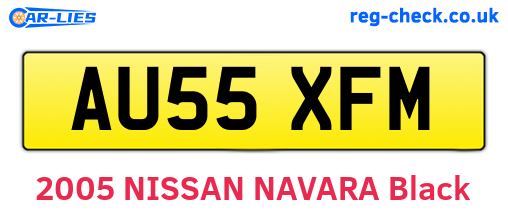 AU55XFM are the vehicle registration plates.