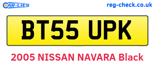 BT55UPK are the vehicle registration plates.