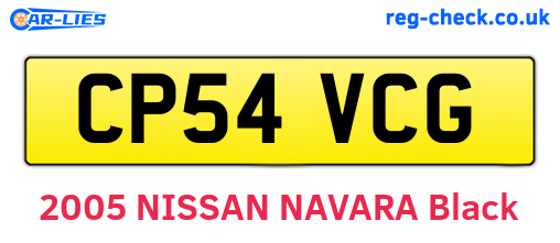 CP54VCG are the vehicle registration plates.