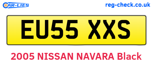 EU55XXS are the vehicle registration plates.