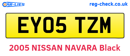 EY05TZM are the vehicle registration plates.
