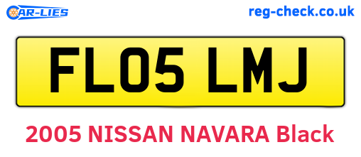 FL05LMJ are the vehicle registration plates.