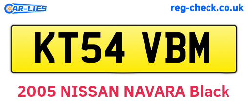KT54VBM are the vehicle registration plates.