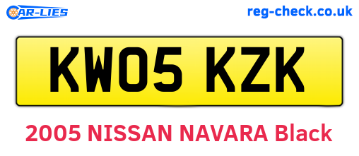 KW05KZK are the vehicle registration plates.