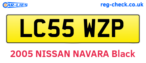 LC55WZP are the vehicle registration plates.