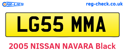 LG55MMA are the vehicle registration plates.