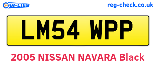 LM54WPP are the vehicle registration plates.