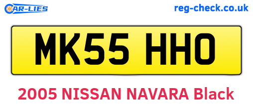 MK55HHO are the vehicle registration plates.
