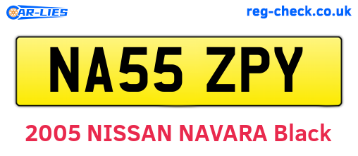 NA55ZPY are the vehicle registration plates.