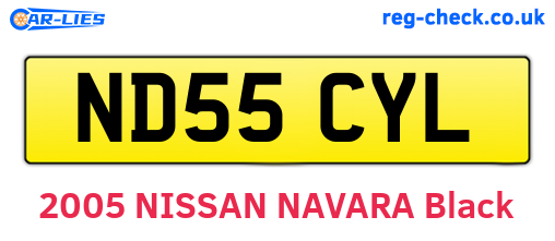 ND55CYL are the vehicle registration plates.