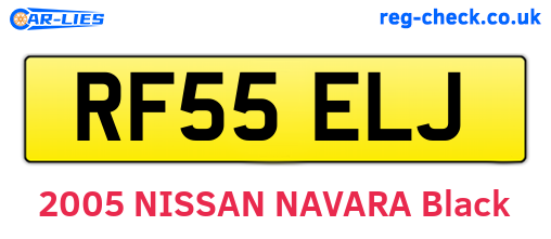 RF55ELJ are the vehicle registration plates.