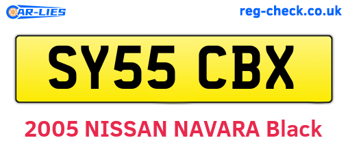 SY55CBX are the vehicle registration plates.