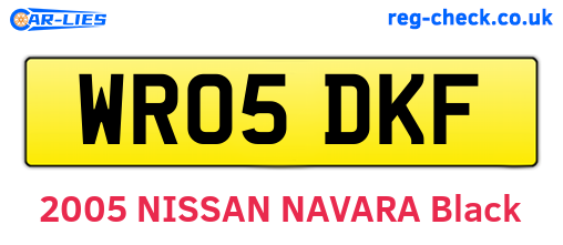 WR05DKF are the vehicle registration plates.