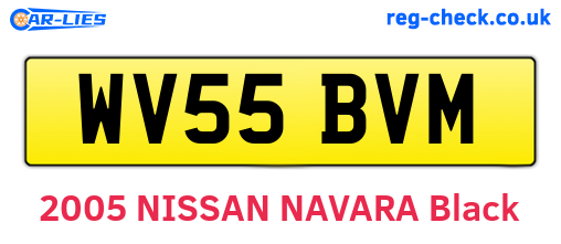 WV55BVM are the vehicle registration plates.