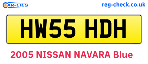 HW55HDH are the vehicle registration plates.