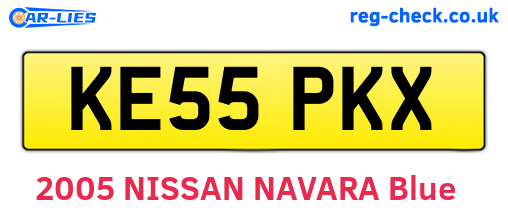 KE55PKX are the vehicle registration plates.