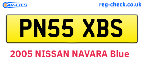 PN55XBS are the vehicle registration plates.