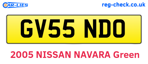 GV55NDO are the vehicle registration plates.