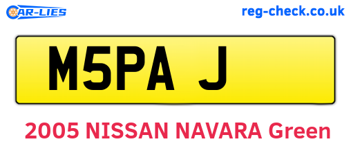 M5PAJ are the vehicle registration plates.