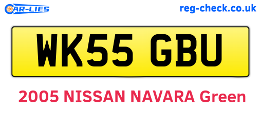 WK55GBU are the vehicle registration plates.