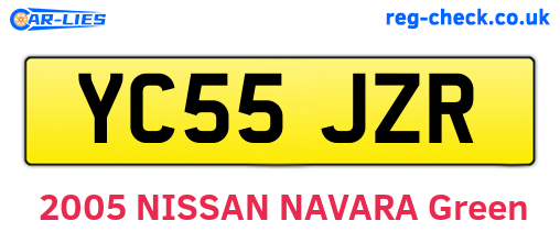 YC55JZR are the vehicle registration plates.