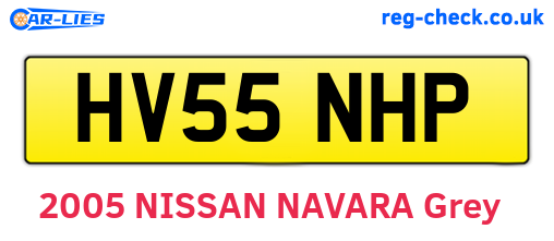HV55NHP are the vehicle registration plates.