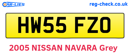 HW55FZO are the vehicle registration plates.