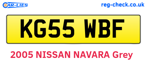 KG55WBF are the vehicle registration plates.