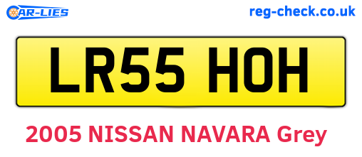 LR55HOH are the vehicle registration plates.