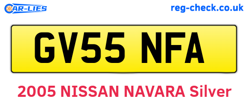 GV55NFA are the vehicle registration plates.