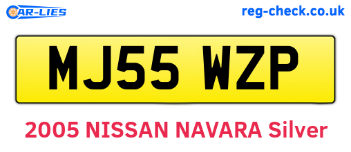 MJ55WZP are the vehicle registration plates.