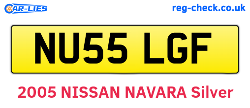 NU55LGF are the vehicle registration plates.