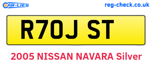 R70JST are the vehicle registration plates.