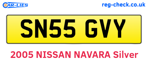 SN55GVY are the vehicle registration plates.