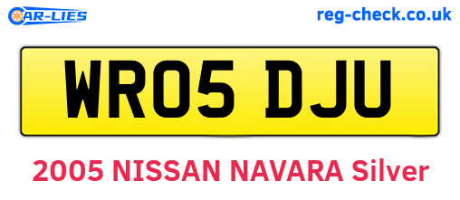 WR05DJU are the vehicle registration plates.