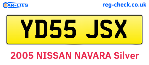 YD55JSX are the vehicle registration plates.