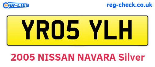 YR05YLH are the vehicle registration plates.