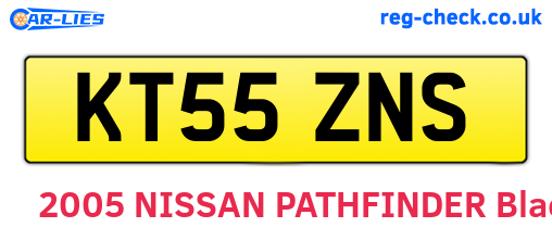 KT55ZNS are the vehicle registration plates.