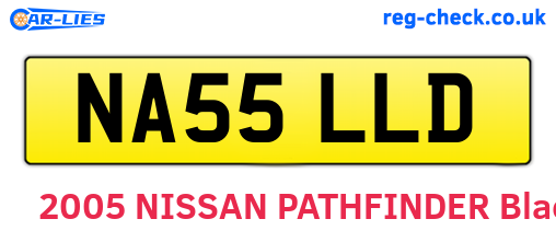 NA55LLD are the vehicle registration plates.