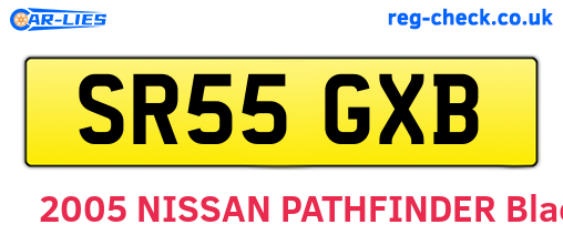 SR55GXB are the vehicle registration plates.