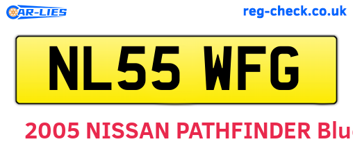 NL55WFG are the vehicle registration plates.