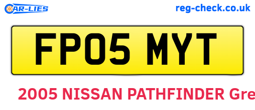 FP05MYT are the vehicle registration plates.