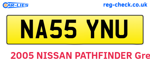 NA55YNU are the vehicle registration plates.