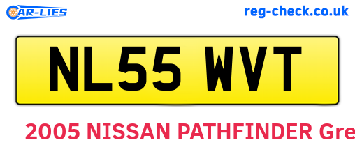 NL55WVT are the vehicle registration plates.