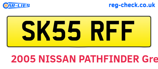 SK55RFF are the vehicle registration plates.
